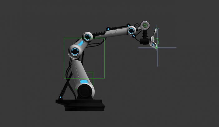 科幻機械臂模型,完全綁定。